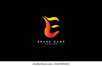 LE, EL. Abstract initial monogram letter alphabet logo design