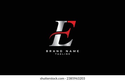 LE, EL, Abstract initial monogram letter alphabet logo design