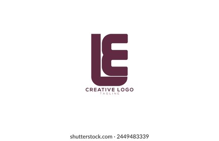 LE EL Abstract initial monogram letter alphabet logo design