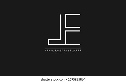 LE EL abstract vector logo monogram template