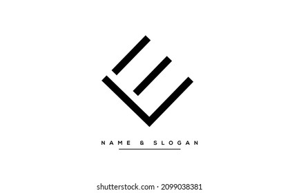 LE, EL Initial letters Logo Monogram Template