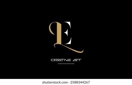 LE, EL, L, E abstract letters logo monogram