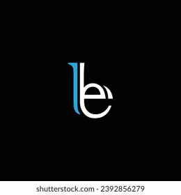 LE or EL letter logo design. Abstract outstanding professional business awesome artistic branding company different colors illustration.