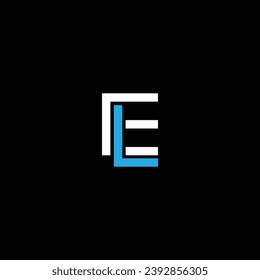 LE or EL letter logo design. Abstract outstanding professional business awesome artistic branding company different colors illustration.