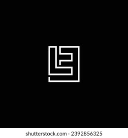 LE or EL letter logo design. Abstract outstanding professional business awesome artistic branding company different colors illustration.