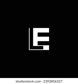 LE or EL letter logo design. Abstract outstanding professional business awesome artistic branding company different colors illustration.