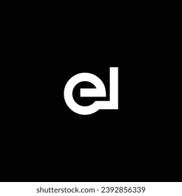 LE or EL letter logo design. Abstract outstanding professional business awesome artistic branding company different colors illustration.