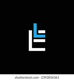 LE or EL letter logo design. Abstract outstanding professional business awesome artistic branding company different colors illustration.