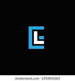 LE or EL letter logo design. Abstract outstanding professional business awesome artistic branding company different colors illustration.