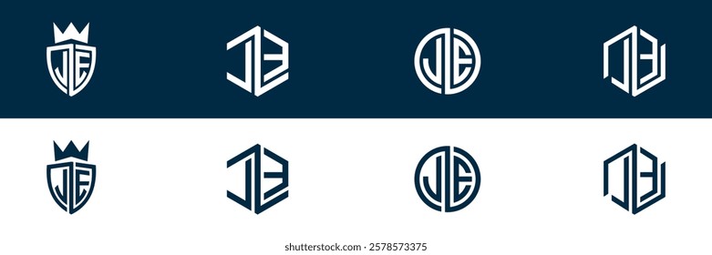 LE EL letter logo set design