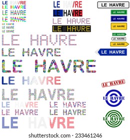 Le Havre text design set