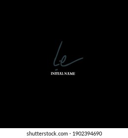 Le initial handwriting beauty monogram
