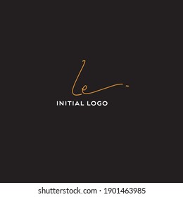 LE Initial Isolated Logo for Identity