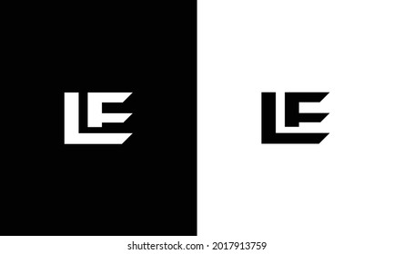 LE initial letter logo design vector