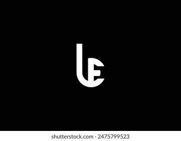 LE initial letter logo design vector. initial letter logo LE logo template. Letter LE Logo, LE icon vector