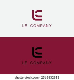 LE initial letter logo design vector. initial letter logo LE logo template. Letter LE Logo, LE icon vector
