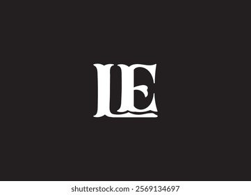 LE initial letter logo design and minimalist logo
