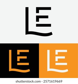 le Initial letter logo symbol design