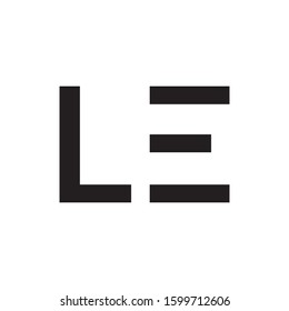LE initial letter logo template vector icon design