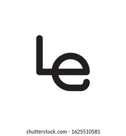 LE initial letter logo template vector icon design