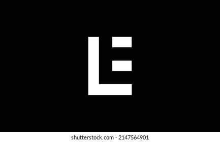 LE initial letter logo vector element. LF initial letter logo template