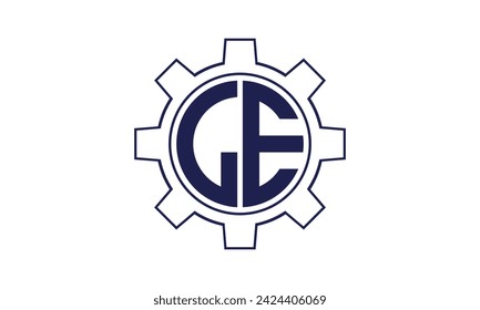 LE Initial Letter Mechanische Kreis Logo Design Vektor-Vorlage. Industrie, Engineering, Service, Wortmarke, Buchstabenmarke, Monogramm, Bau, Unternehmen, Unternehmen, Unternehmen, Gewerbe, Geometrisch