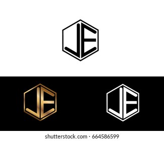 LE initial letters linked with hexagon shape logo
