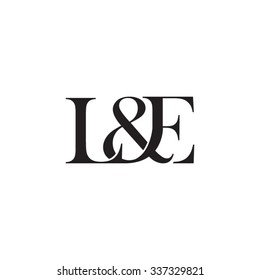 L&E Initial logo. Ampersand monogram logo