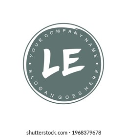 LE Initial logo Branding Brush wedding business