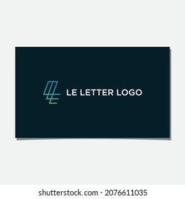 LE INITIAL LOGO DESIGN VECTOR