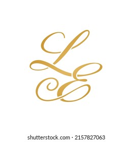 LE initial logo design vector stock