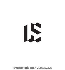 LE initial logo letters in high quality professional design that will print well across any print media
