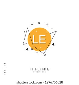 LE Initial logo template vector
