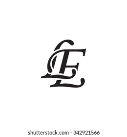 LE initial monogram logo