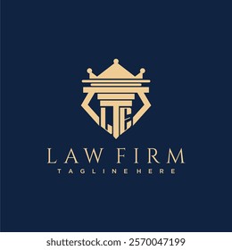 LE initial monogram logo for lawfirm vector design