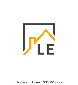 LE initials homes modern building company logo vector.eps