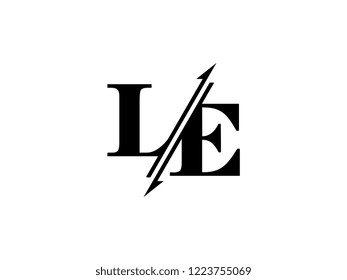 LE initials logo sliced