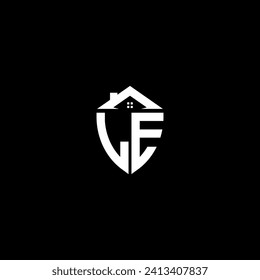 LE initials premium shield logo monogram with home designs modern templates