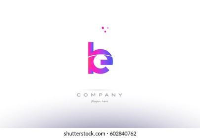 le l e  pink purple modern creative gradient alphabet company logo design vector icon template