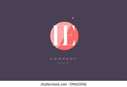 le l e  retro vintage simple rhombus three 3 letter combination black white alphabet company logo line design vector icon template 
