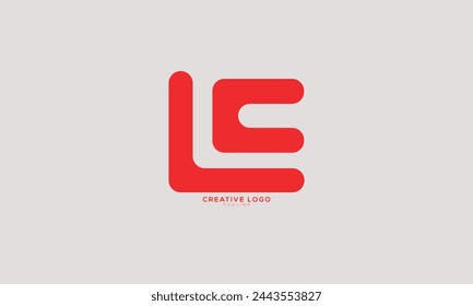 LE LC Abstract initial monogram letter alphabet logo design