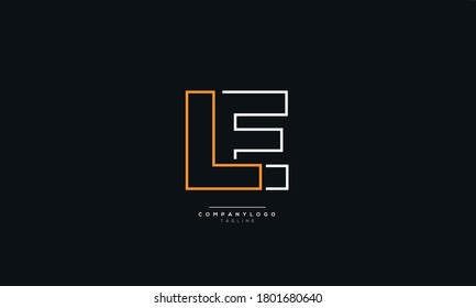 LE Letter Business Logo Design Alphabet Icon Vector Symbol