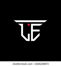 LE letter logo creative design with vector graphic