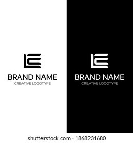 LE letter logo design creative and minimal logotype