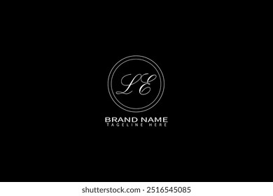 LE letter logo design on black background. LE creative initials letter logo concept. LE unique design.