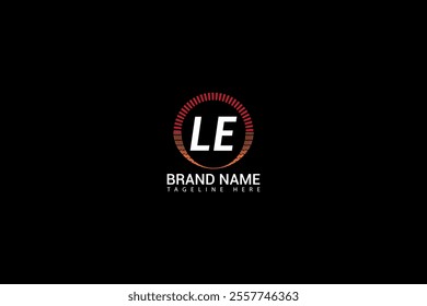 LE letter logo design on black background. LE creative initials letter logo concept. LE unique design.