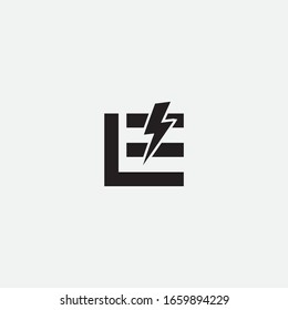 LE LETTER LOGO DESIGN AND SIGN