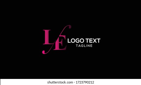 LE Letter Logo Design Template Vector