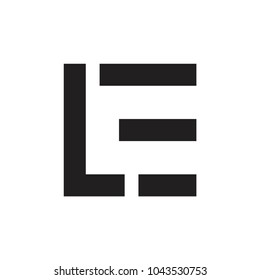 LE Letter Logo Design Vector