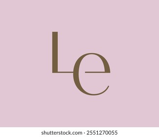 LE letter logo icon design. Classic style luxury initials monogram.